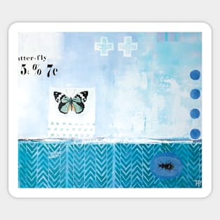 Picture of an original painting, butterfly Sticker